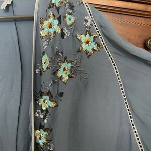 Anthropologie Light Blue Kimono